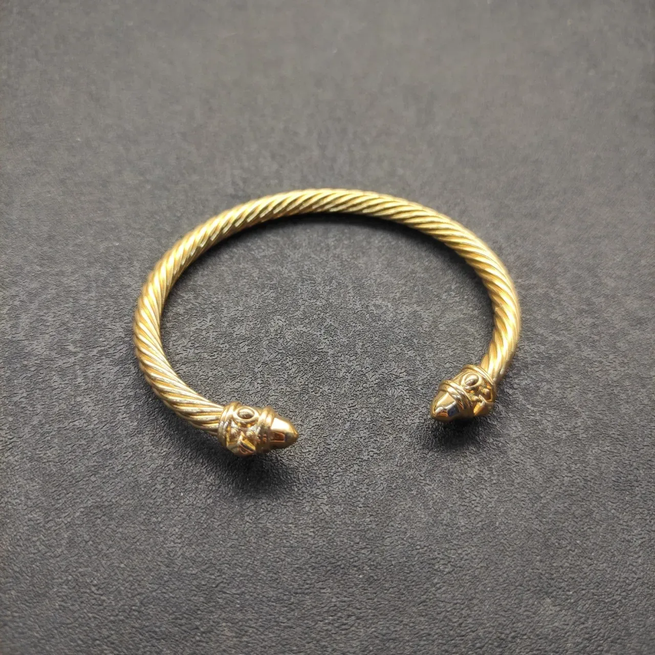 David Yurman Twisted Cable Serpent Head Open Cuff Bracelet 8