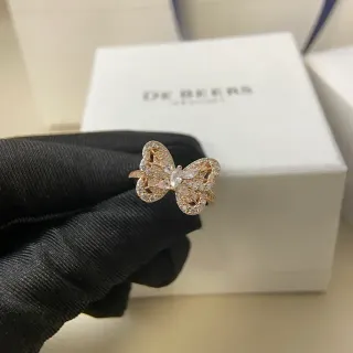 De Beers Anillo Butterfly Pavé Crystal