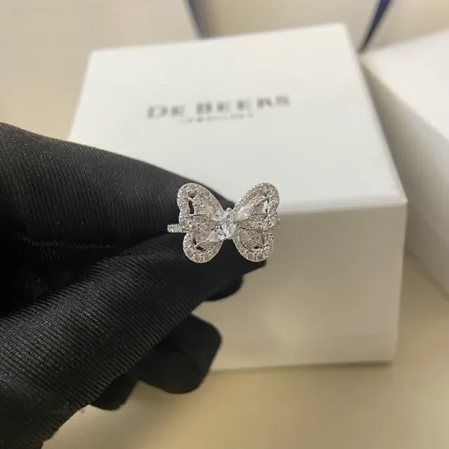 De Beers Butterfly Pavé Crystal Ring 3