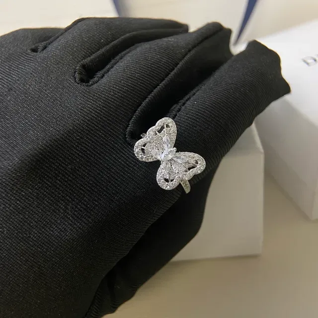 De Beers Butterfly Pavé Crystal Ring 4