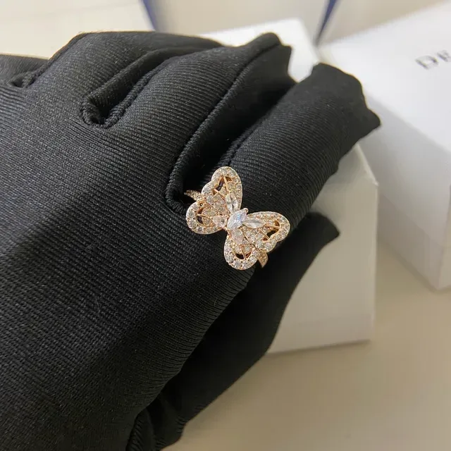 De Beers Butterfly Pavé Crystal Ring 5
