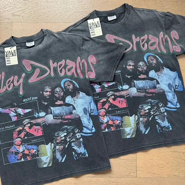 Distressed Acid-Wash Graphic T-Shirt 5