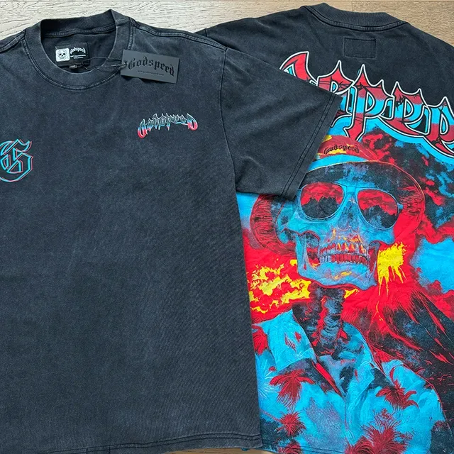 Distressed Black Graphic-Print Oversized T-Shirt 4
