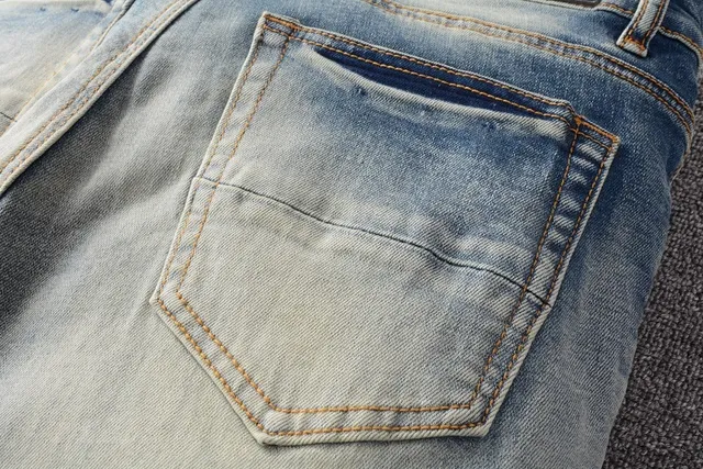 Distressed Patchwork Tie-Dye Panel Jeans 10