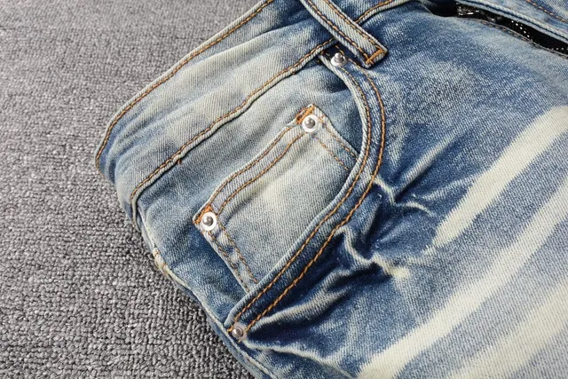 Distressed Patchwork Tie-Dye Panel Jeans 14