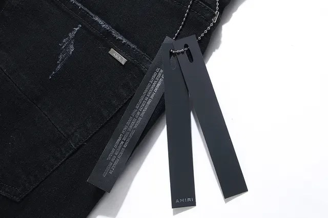 Distressed Slim-Fit Black Denim Jeans 11