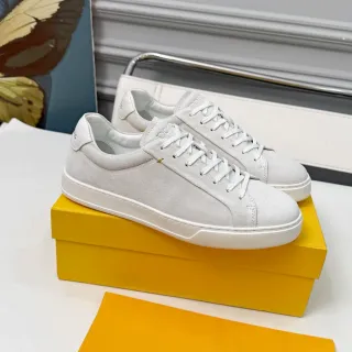 Doucal's Light Gray Suede Lifestyle Sneakers