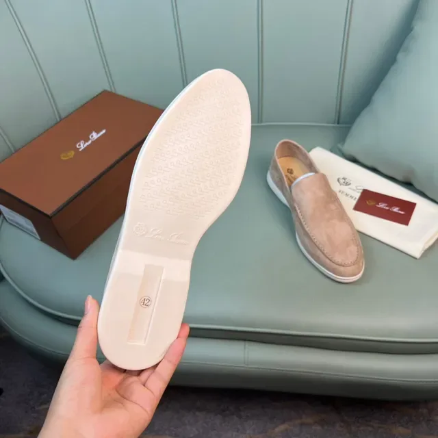 Mocassins moc-toe slip-on en daim rose poussiéreux 2