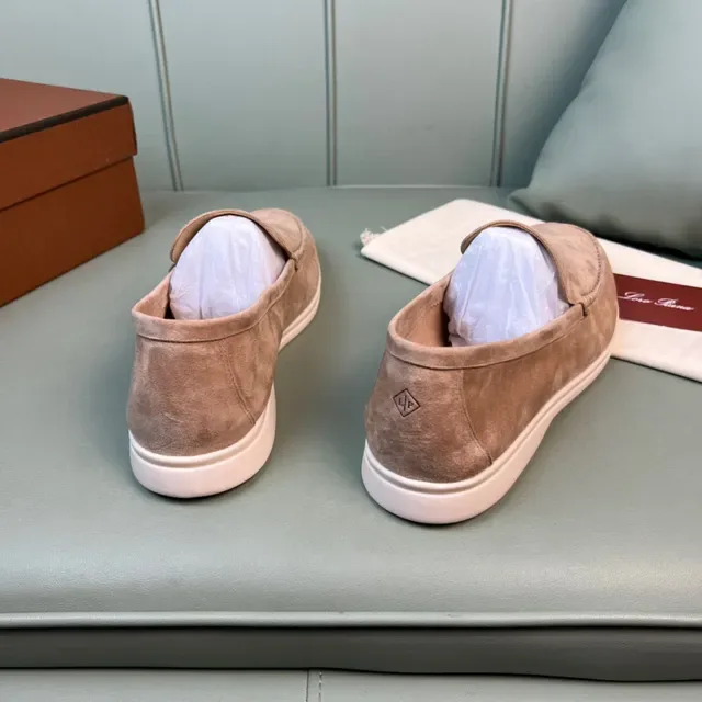 Mocassins moc-toe slip-on en daim rose poussiéreux 6