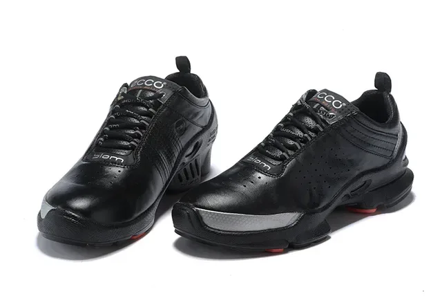 ECCO Black Red Perforated Leather Upper Sculpted Multi-Density Midsole Lifestyle Sneakers 5