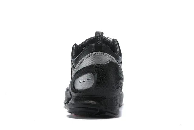 ECCO Black Red Perforated Leather Upper Sculpted Multi-Density Midsole Lifestyle Sneakers 6