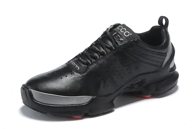 ECCO Black Red Perforated Leather Upper Sculpted Multi-Density Midsole Lifestyle Sneakers 9