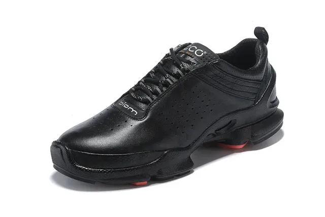 ECCO Black Red Perforated Leather Upper Sculpted Multi-Density Midsole Lifestyle Sneakers 21
