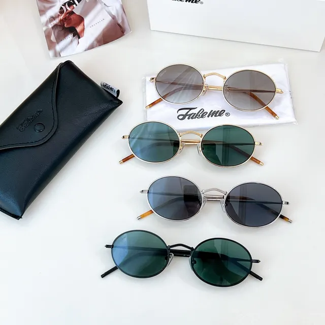 Faleme Round Metal Frame Gradient Lens Sunglasses 4