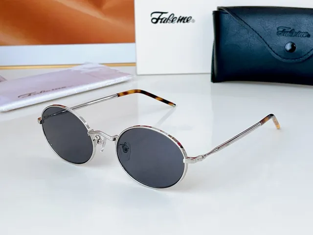Faleme Round Metal Frame Gradient Lens Sunglasses 6