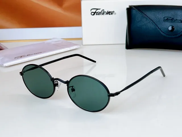 Faleme Round Metal Frame Gradient Lens Sunglasses 7