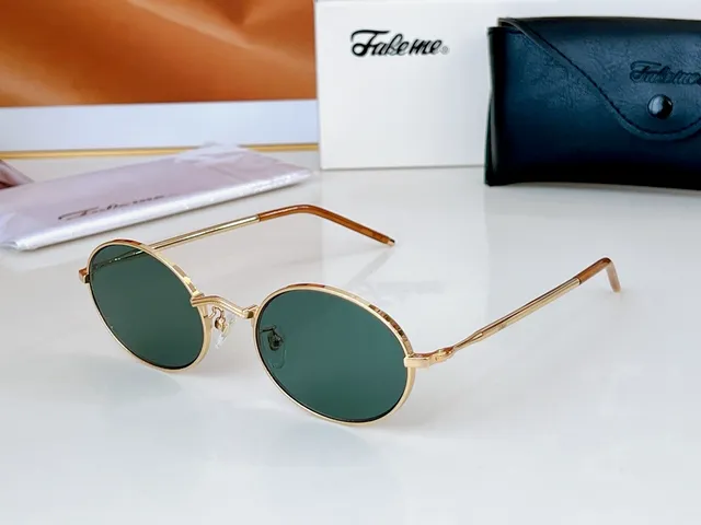 Faleme Round Metal Frame Gradient Lens Sunglasses 8