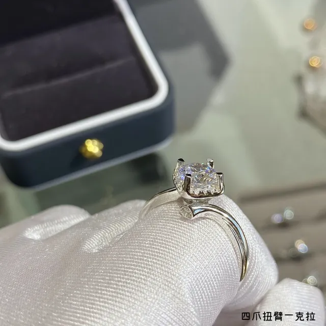 Four-Prong Twisted Shank Solitaire Ring 3