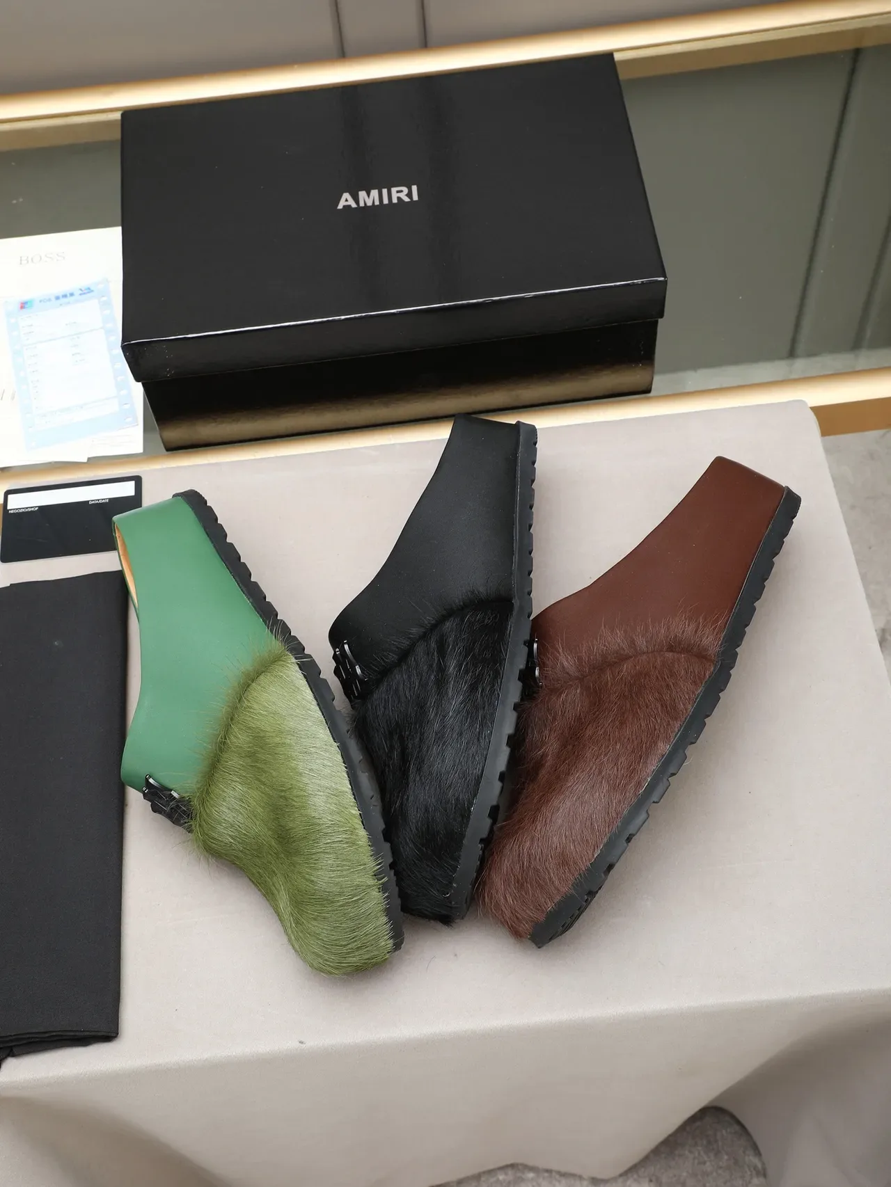 Fur-Trimmed Platform Slipper Mule Casual Shoes 2