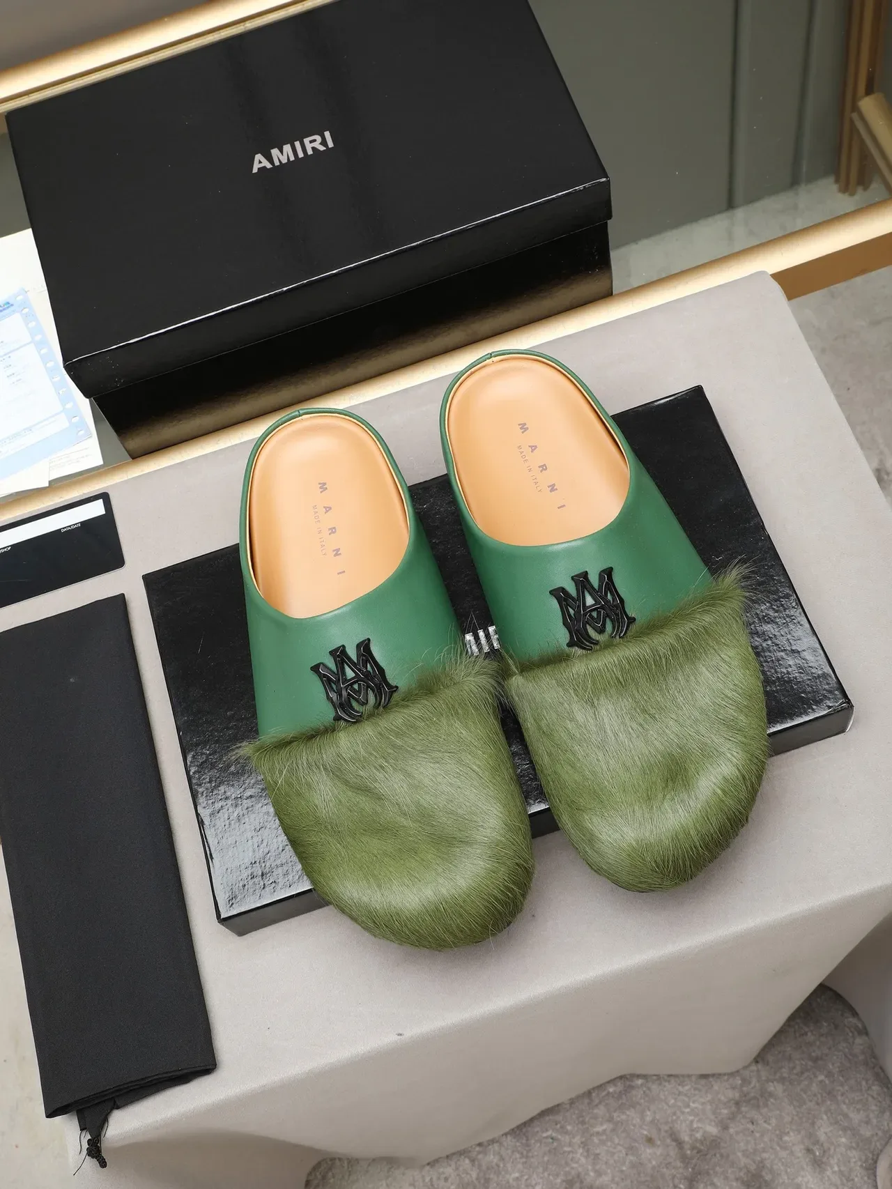 Fur-Trimmed Platform Slipper Mule Casual Shoes 4