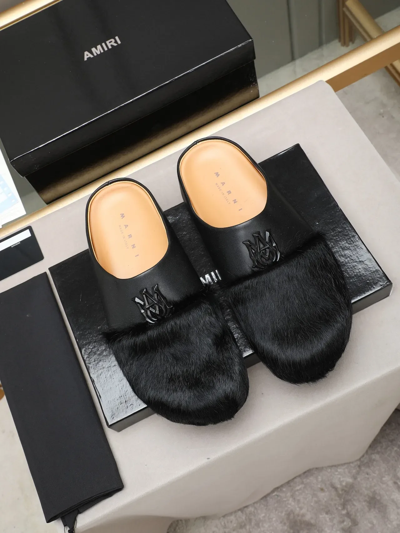 Fur-Trimmed Platform Slipper Mule Casual Shoes 5