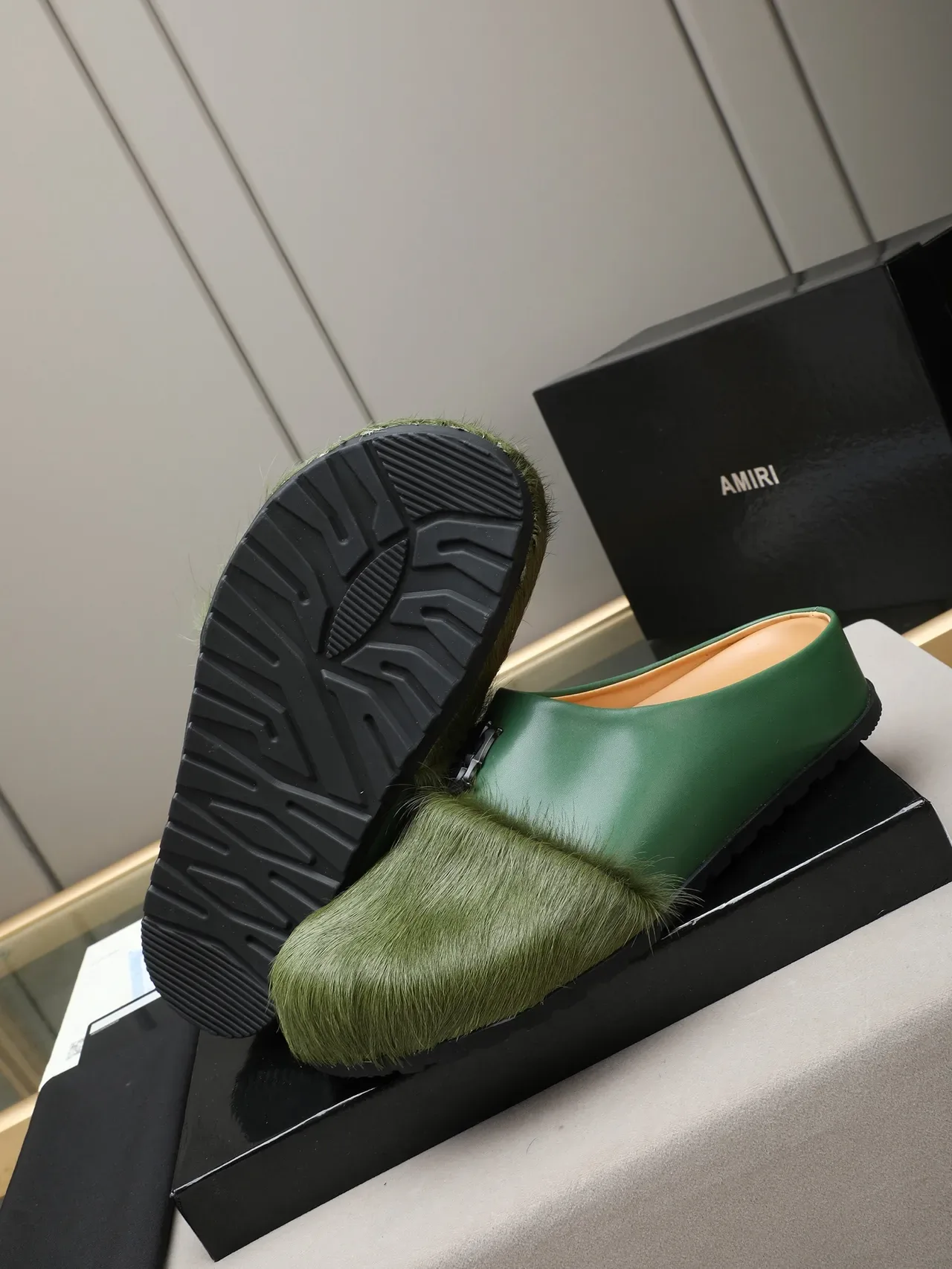 Fur-Trimmed Platform Slipper Mule Casual Shoes 7