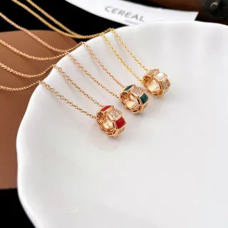 Collier en chaîne or multicolore géométrique hexagonale avec pendentif