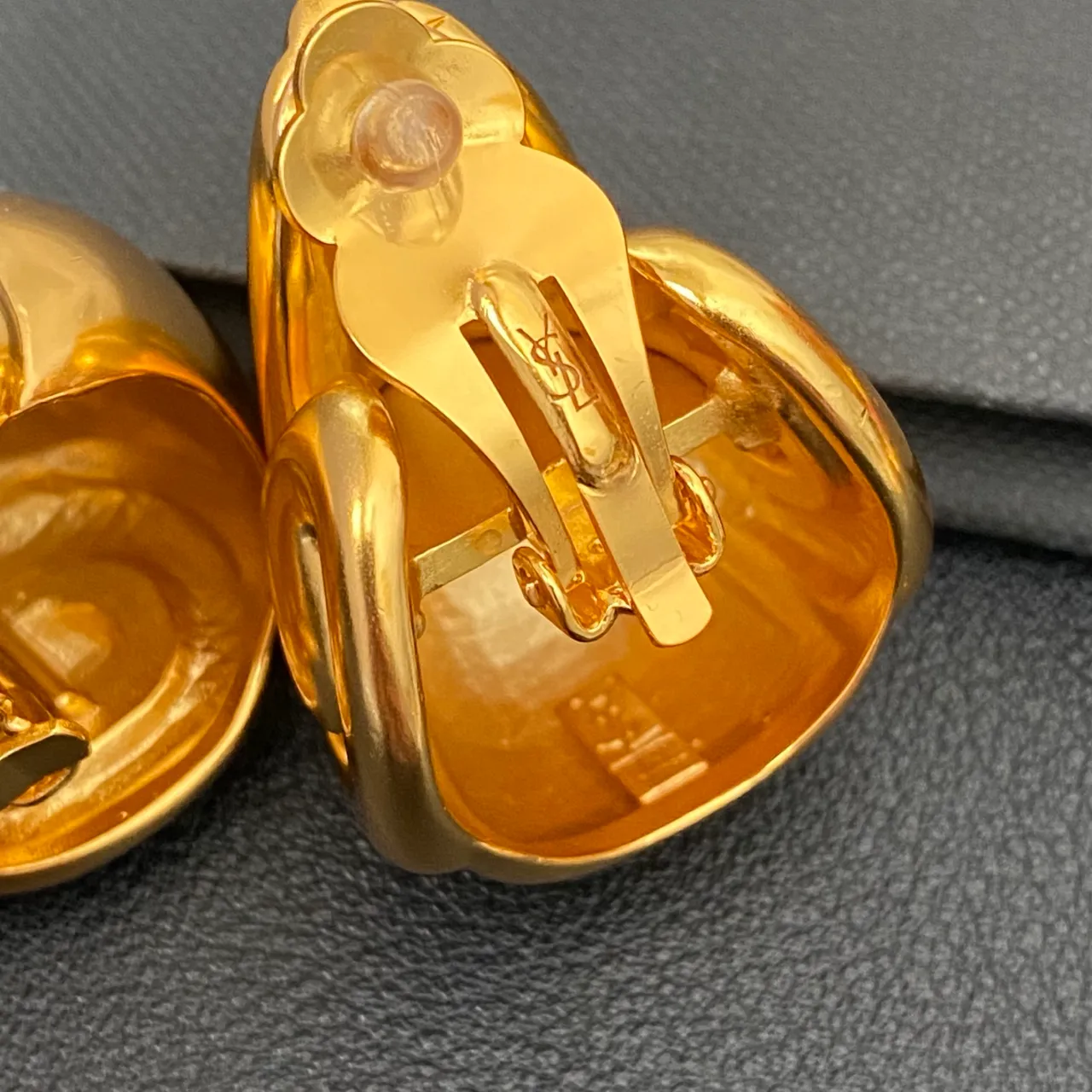 Gold Sculptural Organic Clip-On Earrings 2