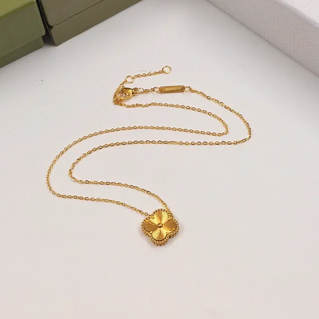 Gold Silver Floral Pendant Beaded Border Necklace 3
