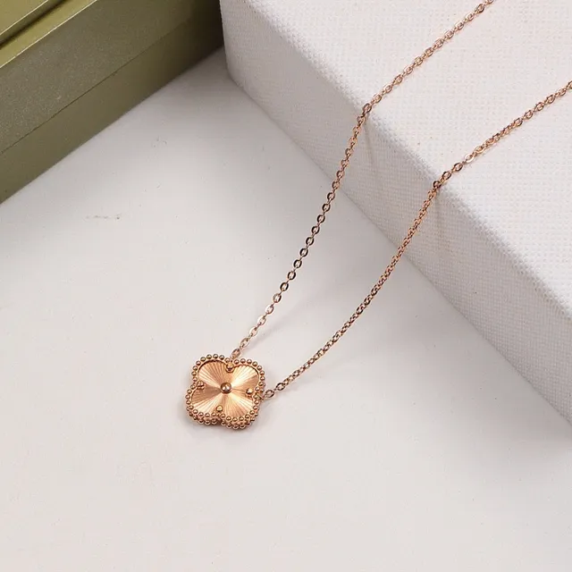 Gold Silver Floral Pendant Beaded Border Necklace 6