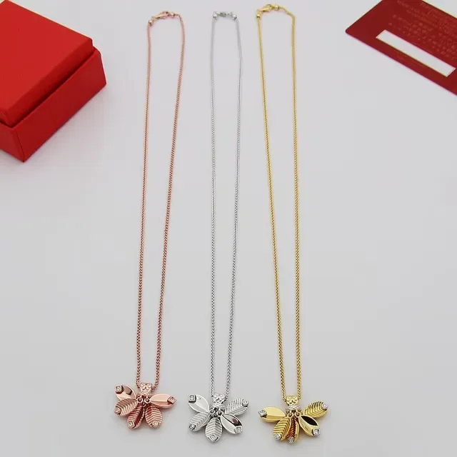 Gold Silver Floral Pendant Textured Petal Design Necklace 4