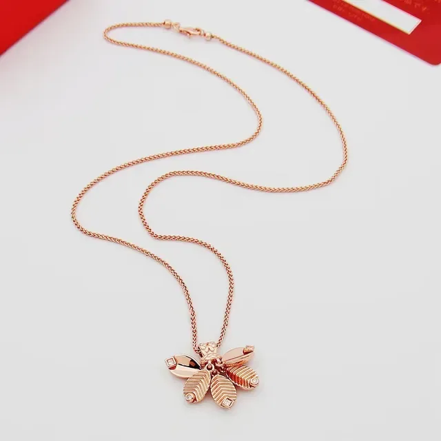 Gold Silver Floral Pendant Textured Petal Design Necklace 5