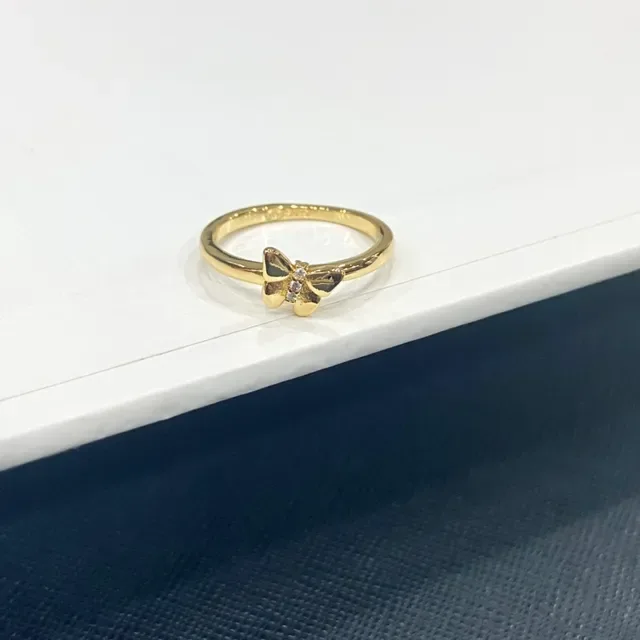 Gold-Tone Butterfly Motif Pavé and Openwork Rings 3