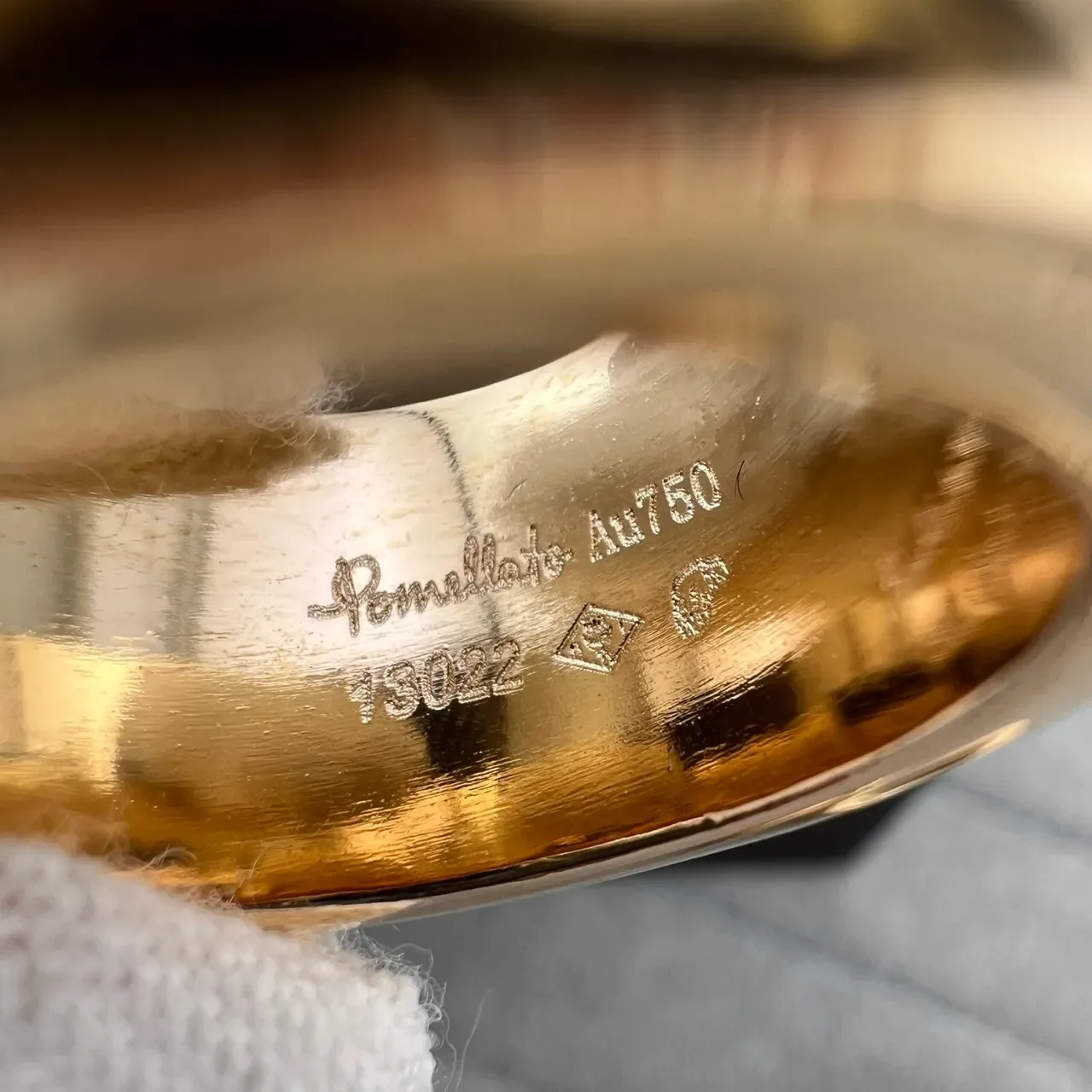 Gold-Tone Multigem Recessed Bezel Wide Band Rings 2