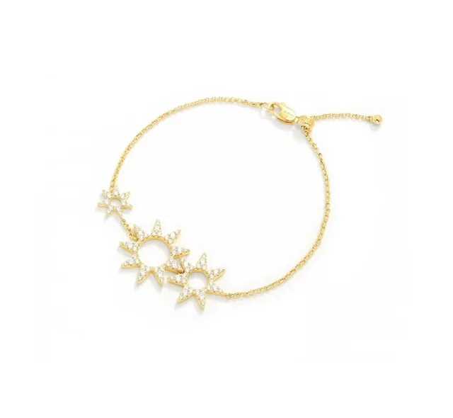 Bracelet en chaîne avec motif étoile éclatante en ton doré 2