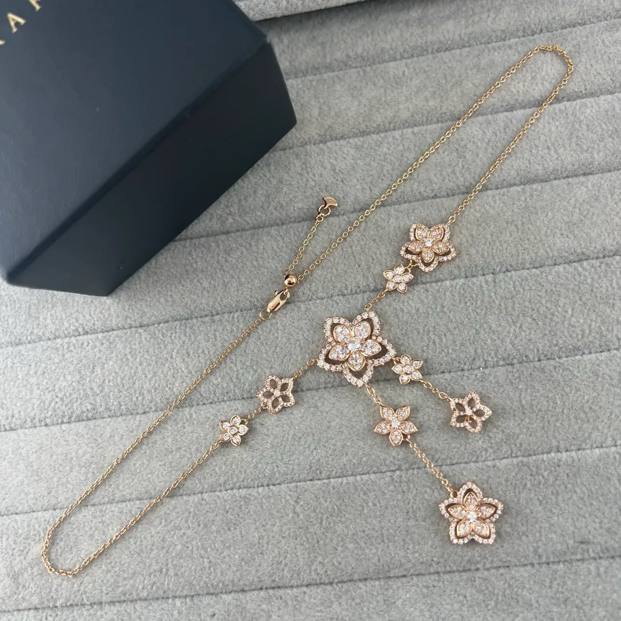 Graff Floral Pavé Diamond Cascade Necklace 3