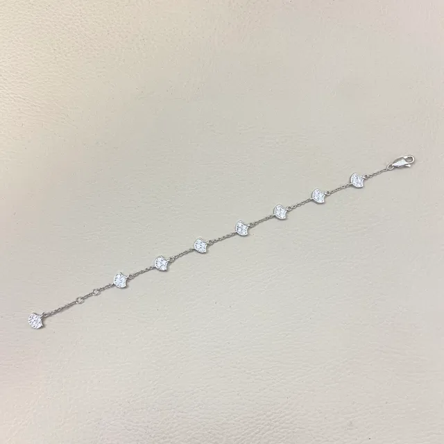 Graff Pavé Fan Motif Silver Bracelet 3