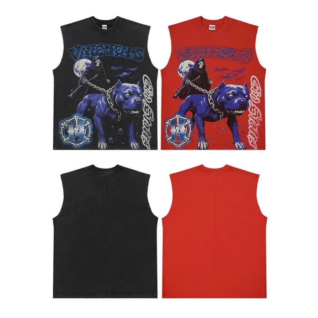 Graphic-Print Sleeveless Crew-Neck Vest Top 2