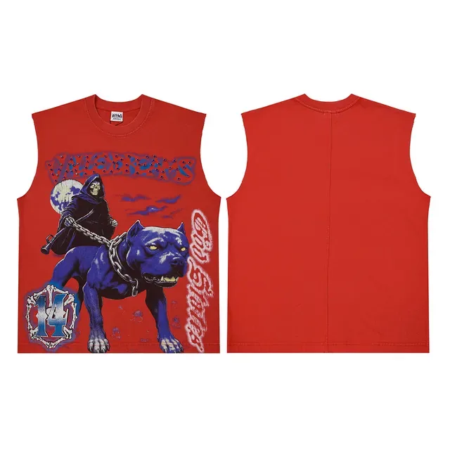 Graphic-Print Sleeveless Crew-Neck Vest Top 3