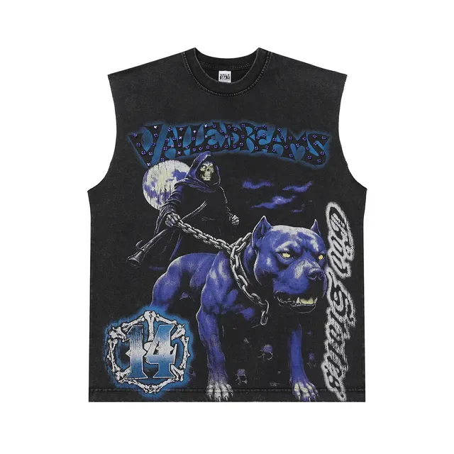 Graphic-Print Sleeveless Crew-Neck Vest Top 5