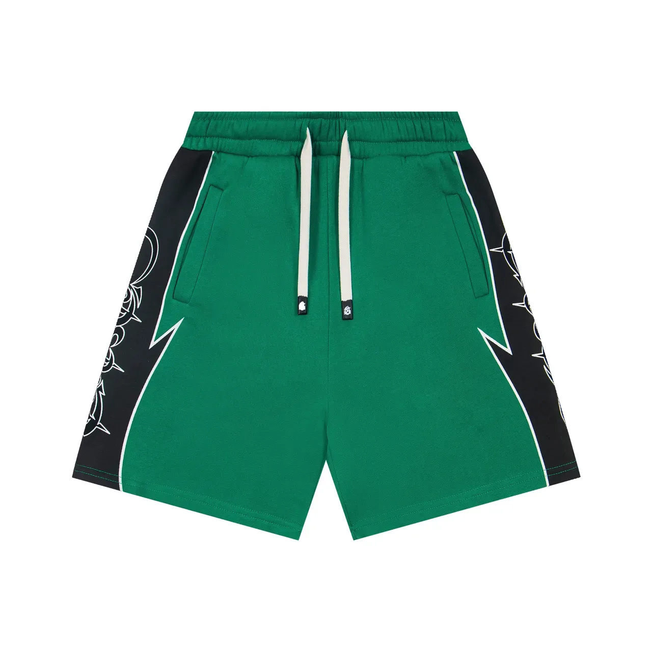 Graphic Side Panel Elastic Waist Drawstring Shorts 3