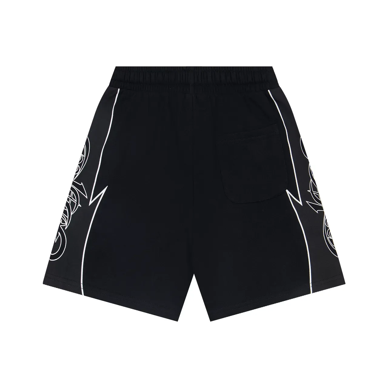 Graphic Side Panel Elastic Waist Drawstring Shorts 4
