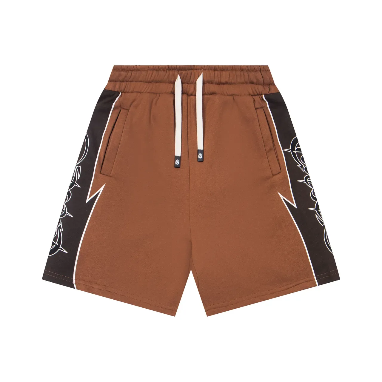 Graphic Side Panel Elastic Waist Drawstring Shorts 14