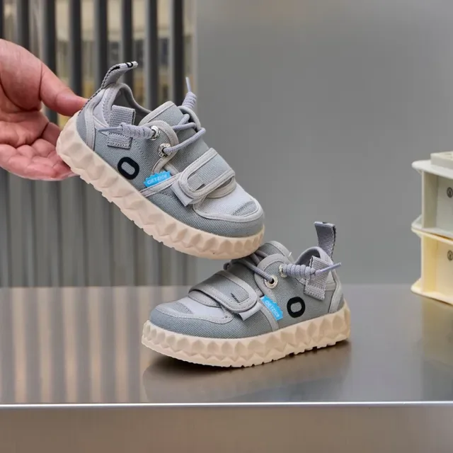 Gray Dual-Strap Toggle-Lace Lifestyle Sneakers 3