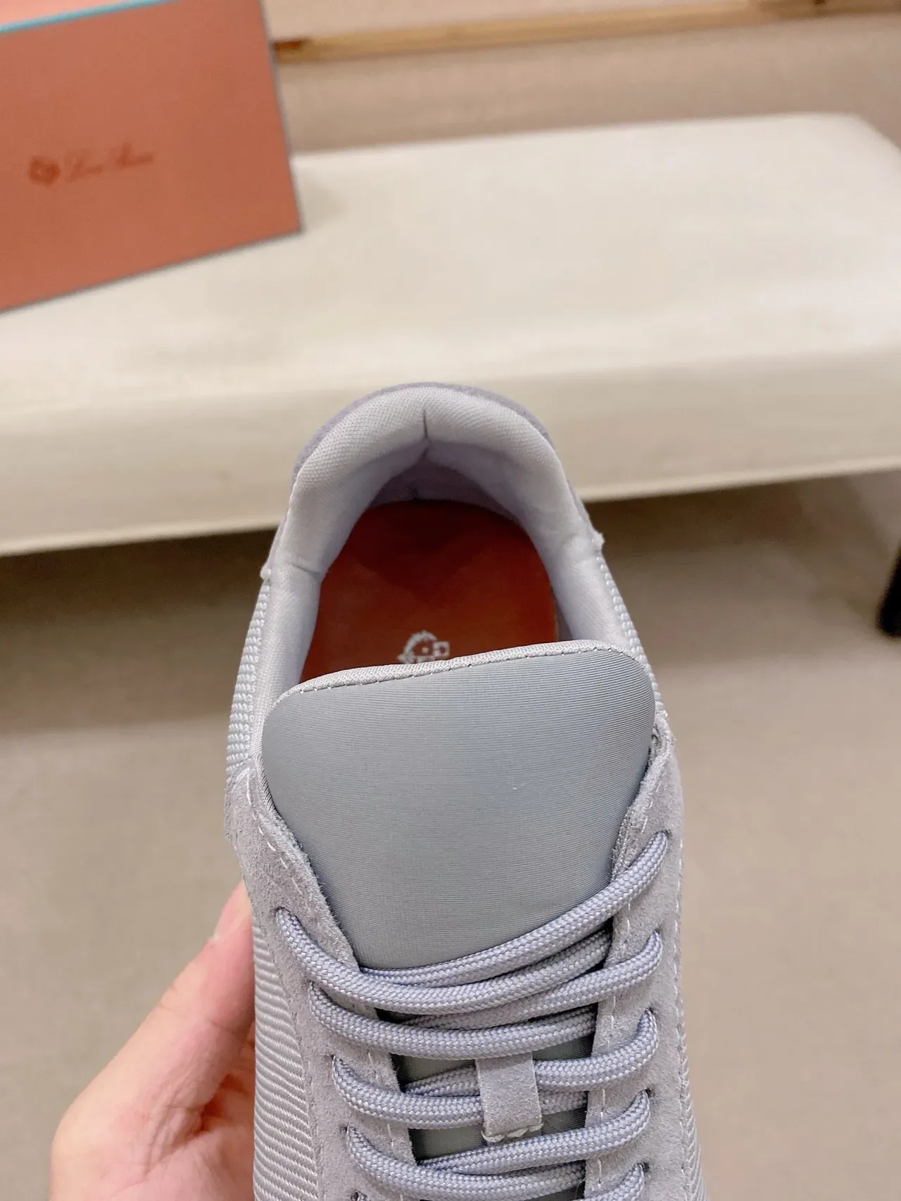 Gray Suede and Mesh Low-Top Lifestyle Sneaker 4