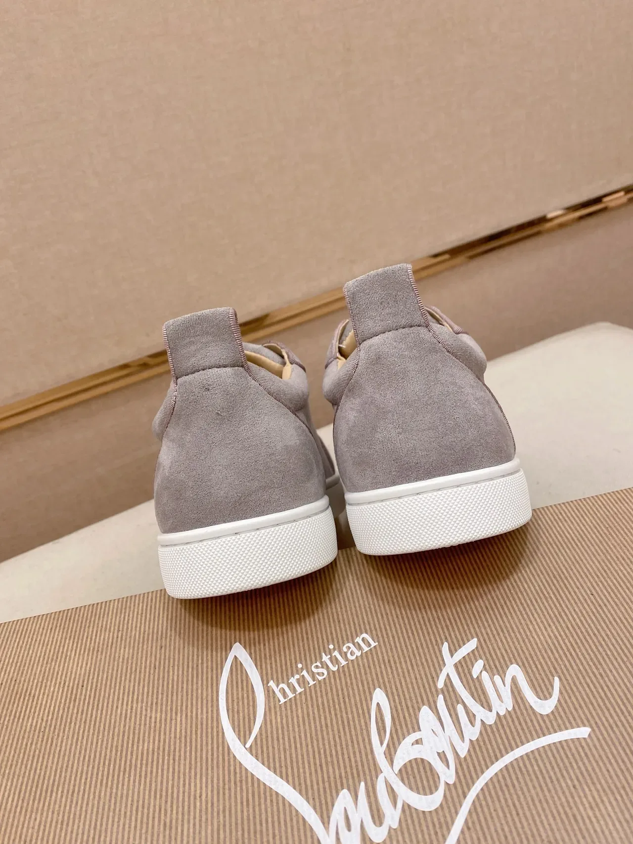 Gray Suede Low-Top Lace-Up Sneaker 3