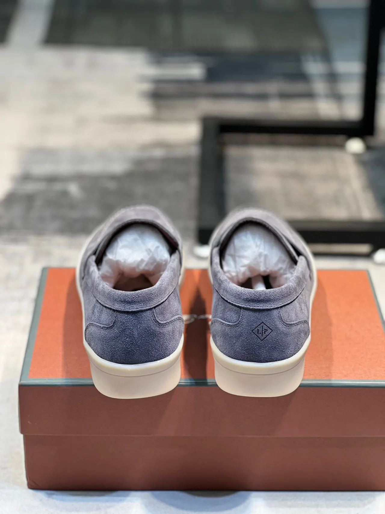 Gray Suede Penny Loafer Slip-On Loafers 2