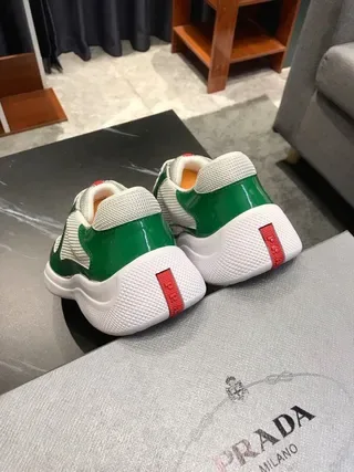 Green and White Patent Leather Lifestyle Sneakers 3