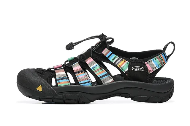 KEEN Black Multi-Strap Lace-Lock Closure Casual Sandals 14