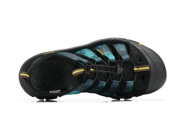 KEEN Black Multi-Strap Lace-Lock Closure Casual Sandals 19